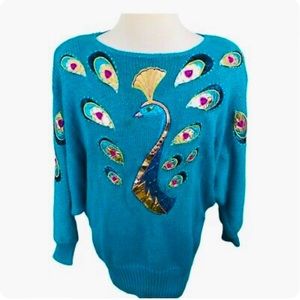 Vintage Art Deco Sweater, Medium